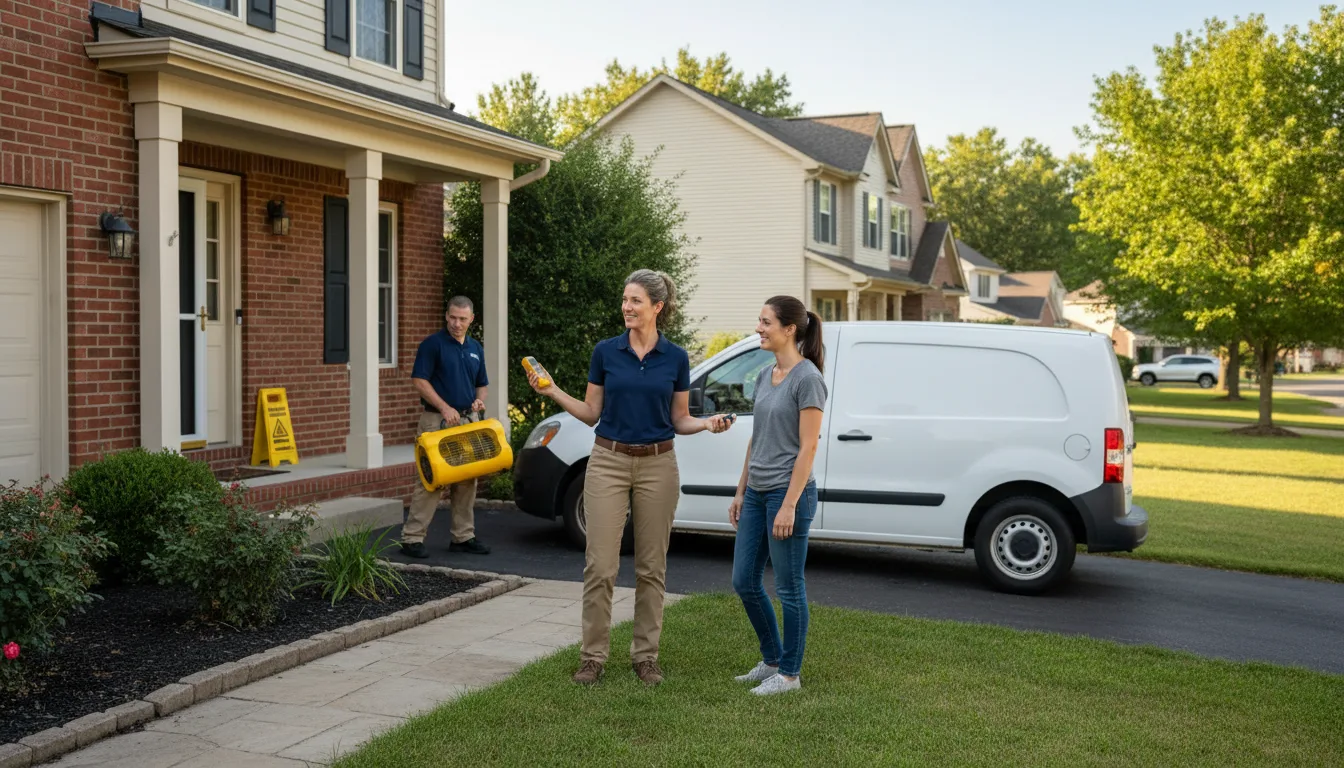 Residential water damage restoration in Sumner, IL